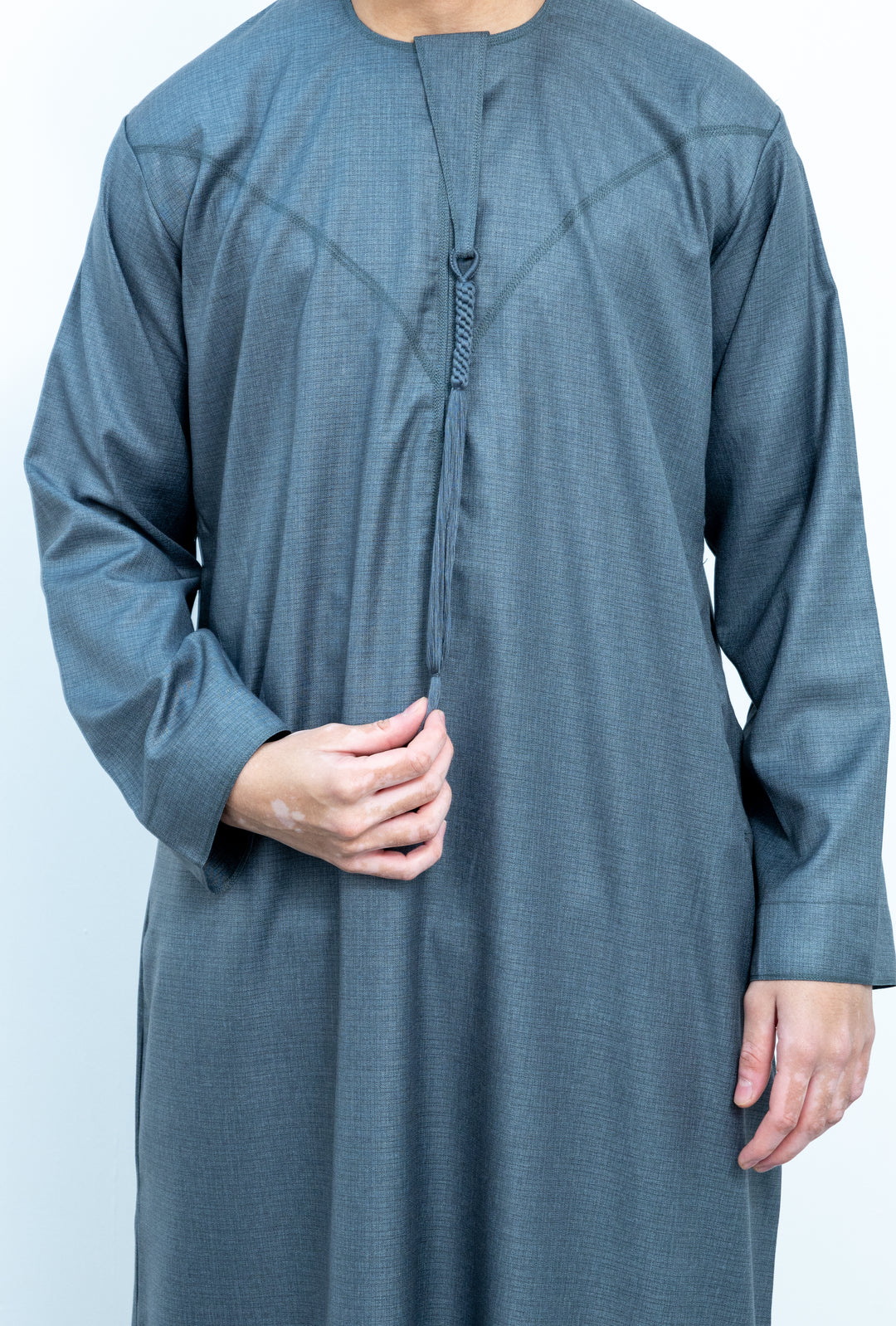 Premium Emirati Thobe - Hazy Grey