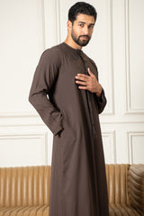 Essentials Emirati Thobe- Mocha Brown