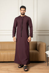 Essentials Emirati Thobe- Midnight Purple