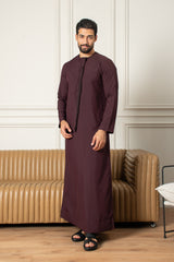 Essentials Emirati Thobe- Midnight Purple