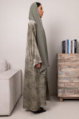 Petal Glow Abaya- Sage