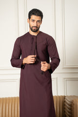 Essentials Emirati Thobe- Midnight Purple