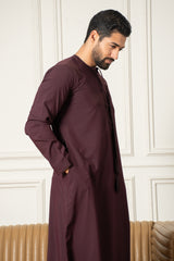 Essentials Emirati Thobe- Midnight Purple