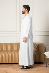 Essentials Emirati Thobe- Glacier White
