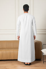 Essentials Emirati Thobe- Glacier White