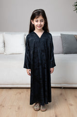 Midnight Petal Abaya Kids