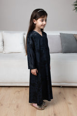 Midnight Petal Abaya Kids