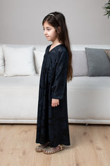 Midnight Petal Abaya Kids