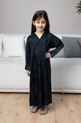 Midnight Petal Abaya Kids