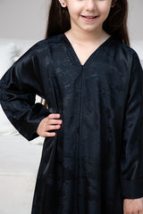 Midnight Petal Abaya Kids