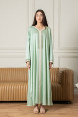 Yasmine Djellaba- Mint Green