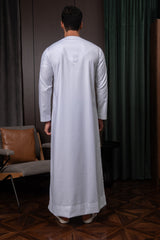 Winter Emirati Thobe- Arctic White