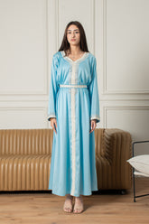 Yasmine Djellaba- Baby Blue