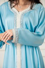 Yasmine Djellaba- Baby Blue