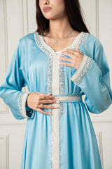 Yasmine Djellaba- Baby Blue