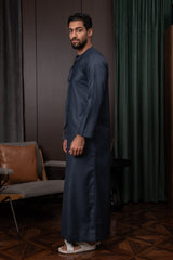 Winter Emirati Thobe- Imperial Blue