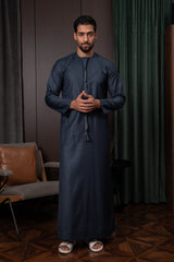 Winter Emirati Thobe- Imperial Blue