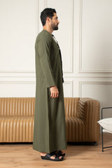Essentials Emirati Thobe- Olive Green