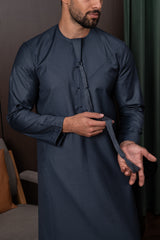 Winter Emirati Thobe- Imperial Blue