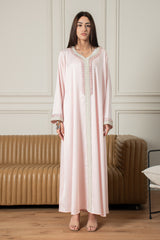 Yasmine Djellaba- Baby Pink