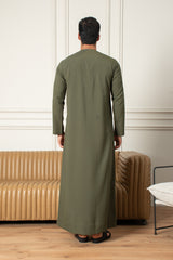 Essentials Emirati Thobe- Olive Green