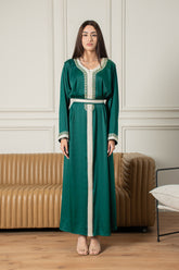 Yasmine Djellaba- Emerald Green