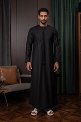 Winter Emirati Thobe- Imperial Black