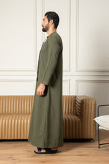 Essentials Emirati Thobe- Olive Green
