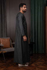 Winter Emirati Thobe- Hunting Green