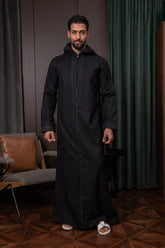 Moroccan Thobe- Onyx Black