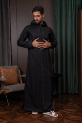 Moroccan Thobe- Onyx Black
