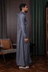 Moroccan Thobe- Steel Grey