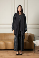 Midnight Petal Abaya- Blue