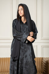 Midnight Petal Abaya- Blue
