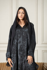 Midnight Petal Abaya- Blue