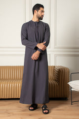 Essentials Emirati Thobe- Slate Grey