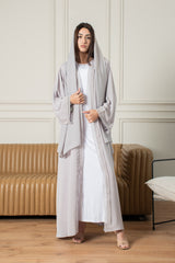 LEEN Abaya- Dove Grey