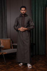 Moroccan Thobe- Umber Brown