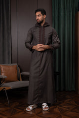 Moroccan Thobe- Umber Brown