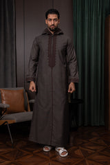 Moroccan Thobe- Umber Brown