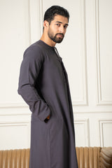 Essentials Emirati Thobe- Slate Grey