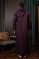 Moroccan Thobe- Mulberry Purple