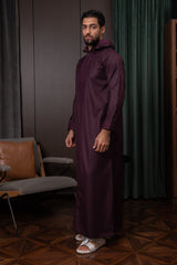 Moroccan Thobe- Mulberry Purple