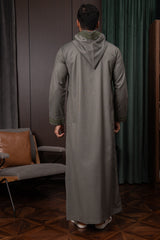 Moroccan Thobe- Olive Green