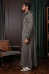 Moroccan Thobe- Olive Green