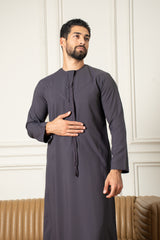 Essentials Emirati Thobe- Slate Grey