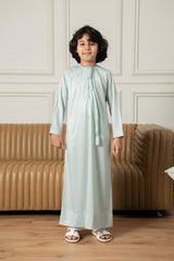 Kids Emirati Thobe- Glacier Green