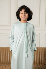 Kids Emirati Thobe- Glacier Green