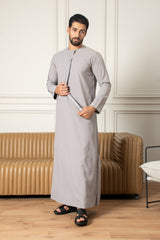 Essentials Emirati Thobe- Graphite Grey