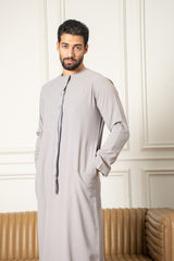Essentials Emirati Thobe- Graphite Grey
